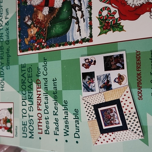 VINTAGE 1997 LOEW CORNELL INDOOR OUTDOOR HOILDAY RUB-ON TRANSFERS BUNDLE - Picture 13 of 16